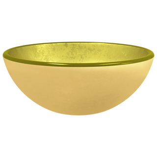 Basin Tempered Glass 30x12 cm Gold - Giant Lobelia