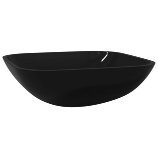 Basin Glass 42x42x14 cm Black - Giant Lobelia