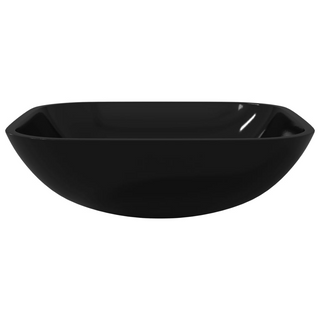 Basin Glass 42x42x14 cm Black - Giant Lobelia