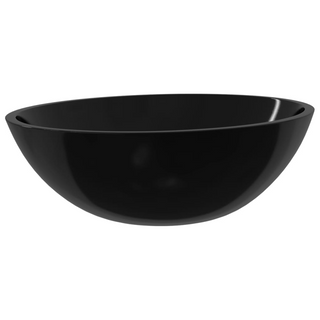 Basin Glass 50x37x14 cm Black - Giant Lobelia