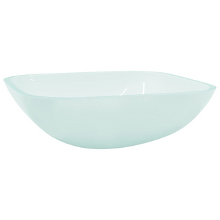 Basin Glass 42x42x14 cm Frosted - Giant Lobelia