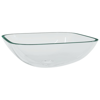 Basin Glass 42x42x14 cm Transparent - Giant Lobelia