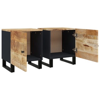 Bedside Cabinets 2 pcs 40x33x46 cm Solid Wood Mango - Giant Lobelia