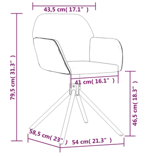 vidaXL Swivel Dining Chairs 2 pcs Light Grey Velvet - Giant Lobelia