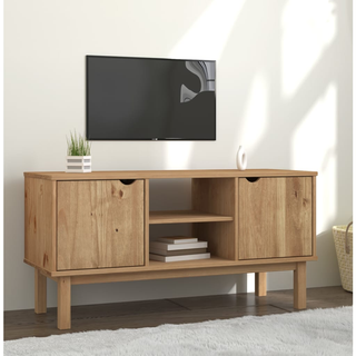 TV Cabinet OTTA 113.5x43x57 cm Solid Wood Pine - Giant Lobelia