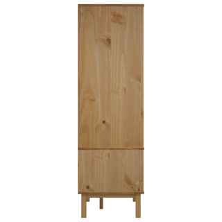 vidaXL Wardrobe OTTA Brown and White 76.5x53x172 cm Solid Wood Pine - Giant Lobelia