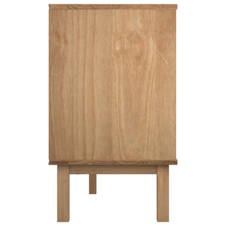 vidaXL Drawer Cabinet OTTA Brown&White 111x43x73.5cm Solid Wood Pine - Giant Lobelia