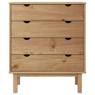 vidaXL Drawer Cabinet OTTA 76.5x39.5x90cm Solid Wood Pine - Giant Lobelia