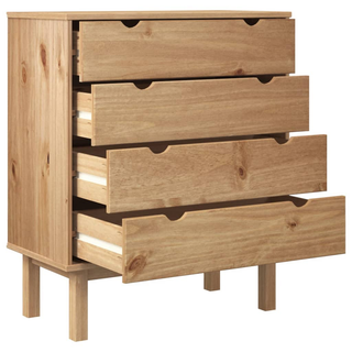 vidaXL Drawer Cabinet OTTA 76.5x39.5x90cm Solid Wood Pine - Giant Lobelia