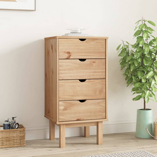 vidaXL Drawer Cabinet OTTA 46x39.5x90cm Solid Wood Pine - Giant Lobelia