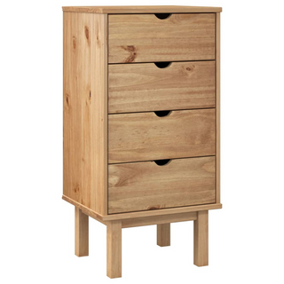 vidaXL Drawer Cabinet OTTA 46x39.5x90cm Solid Wood Pine - Giant Lobelia