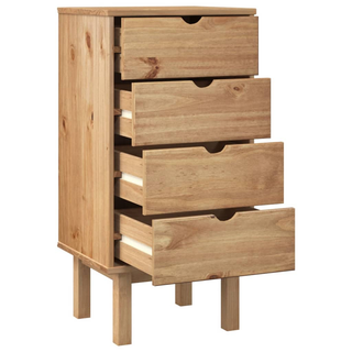 vidaXL Drawer Cabinet OTTA 46x39.5x90cm Solid Wood Pine - Giant Lobelia