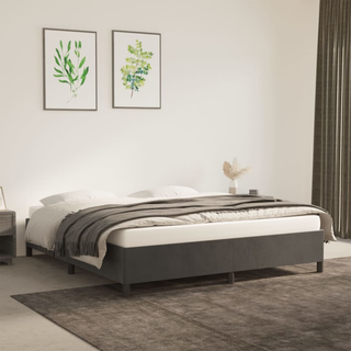 Bed Frame Dark Grey 180x200 cm 6FT Super King Velvet - Giant Lobelia