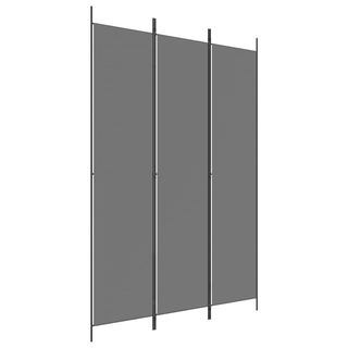 3-Panel Room Divider Anthracite 150x220 cm Fabric - Giant Lobelia