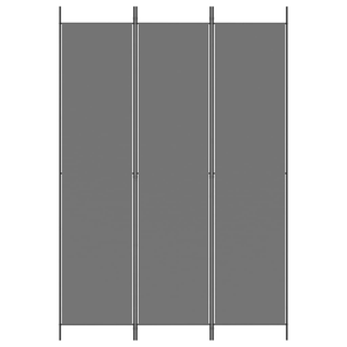 3-Panel Room Divider Anthracite 150x220 cm Fabric - Giant Lobelia