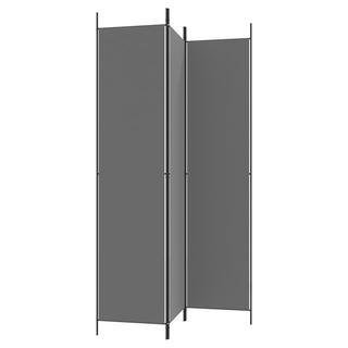 3-Panel Room Divider Anthracite 150x220 cm Fabric - Giant Lobelia