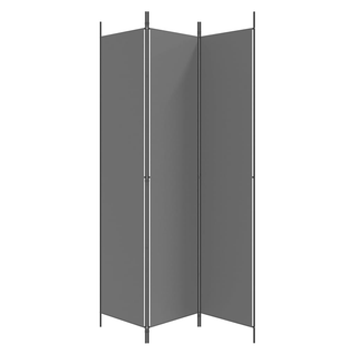 3-Panel Room Divider Anthracite 150x220 cm Fabric - Giant Lobelia