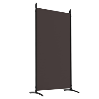 5-Panel Room Divider Brown 433x180 cm Fabric - Giant Lobelia