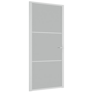 vidaXL Interior Door 93x201.5 cm White Matt Glass and Aluminium - Giant Lobelia