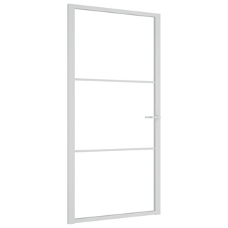 vidaXL Interior Door 102.5x201.5 cm White ESG Glass and Aluminium - Giant Lobelia