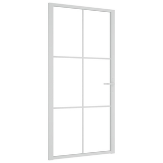 vidaXL Interior Door 102.5x201.5 cm White ESG Glass and Aluminium - Giant Lobelia