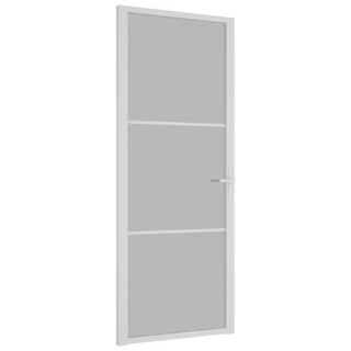 vidaXL Interior Door 83x201.5 cm White Matt Glass and Aluminium - Giant Lobelia