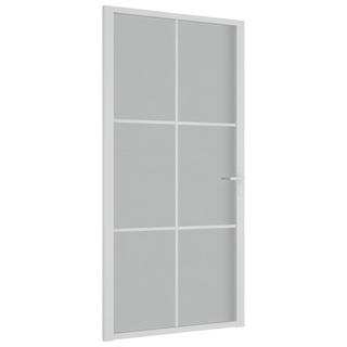 vidaXL Interior Door 102.5x201.5 cm White Matt Glass and Aluminium - Giant Lobelia