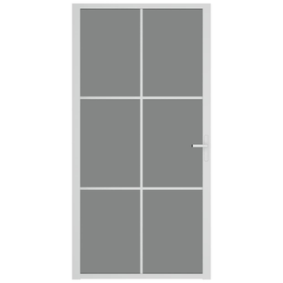 vidaXL Interior Door 102.5x201.5 cm White ESG Glass and Aluminium - Giant Lobelia