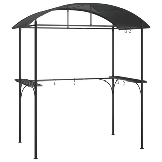 BBQ Gazebo with Side Shelves Anthracite 220x115x230 cm Steel - Giant Lobelia