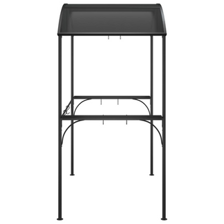 BBQ Gazebo with Side Shelves Anthracite 220x115x230 cm Steel - Giant Lobelia