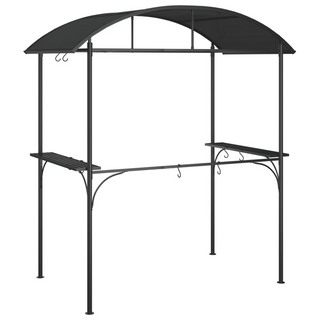 BBQ Gazebo with Side Shelves Anthracite 220x115x230 cm Steel - Giant Lobelia