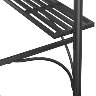 BBQ Gazebo with Side Shelves Anthracite 220x115x230 cm Steel - Giant Lobelia