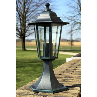 vidaXL Garden Light Dark Green/Black Aluminium - Giant Lobelia