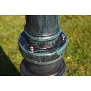 vidaXL Garden Light Post 2-arms 215 cm Dark Green/Black Aluminium - Giant Lobelia