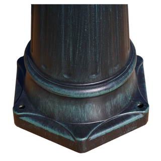 vidaXL Garden Light Post 2-arms 215 cm Dark Green/Black Aluminium - Giant Lobelia