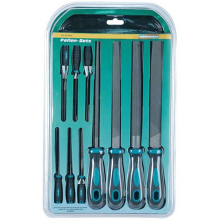 Brüder Mannesmann 10 Piece Engineer's and Needle File Set 61015 - Giant Lobelia