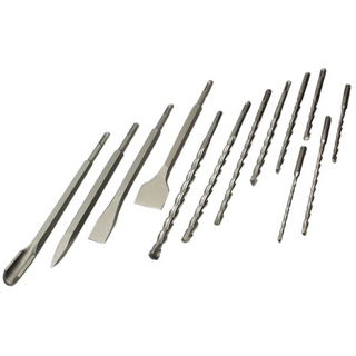 Brüder Mannesmann 13 Piece Drill Bit and Chisel Set SDS-Plus 12588 - Giant Lobelia