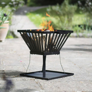 RedFire Fire Basket Denver Black Steel 51.5x39x45 cm 85015 - Giant Lobelia