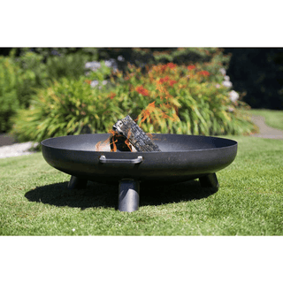 RedFire Fire Bowl Salo Black Steel 80 cm - Outdoor Fire Pit - Giant Lobelia