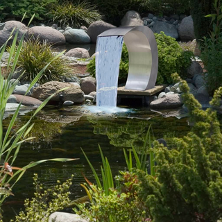 Garden Waterfall Pool Fountain Stainless Steel 45x30x60 cm - Giant Lobelia