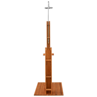 vidaXL Outdoor Shower Eucalyptus Wood and Steel - Giant Lobelia