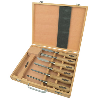 Brüder Mannesmann 7 Piece Wood Carving Tool Set 66107 - Giant Lobelia