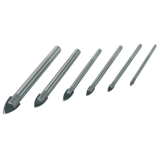 Brüder Mannesmann 6 Piece Glass Drill Bit Set Steel 54806 - Giant Lobelia