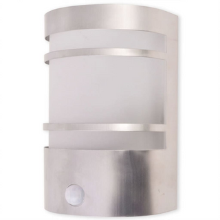 vidaXL Outdoor Wall Light with Sensor Stainless Steel - Giant Lobelia