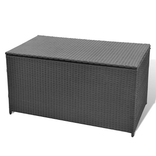 vidaXL Garden Storage Box Black 120x50x60 cm Poly Rattan - Giant Lobelia