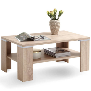 FMD Coffee Table with Shelf 100x60x46 cm Oak - Giant Lobelia