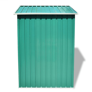 vidaXL Garden Storage Shed Green Metal 204x132x186 cm - Giant Lobelia