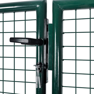 Fence Gate Steel 306x175 cm Green - Giant Lobelia