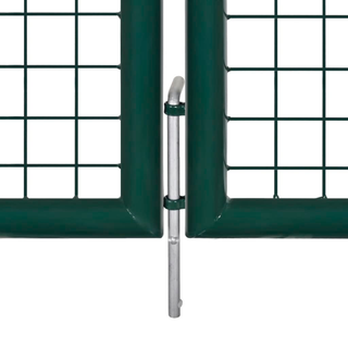 Fence Gate Steel 306x175 cm Green - Giant Lobelia