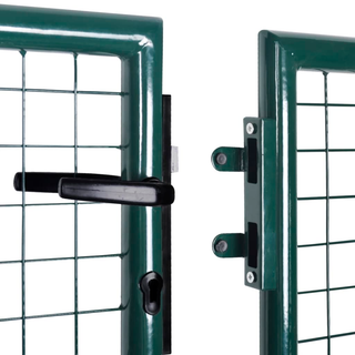 Fence Gate Steel 306x175 cm Green - Giant Lobelia